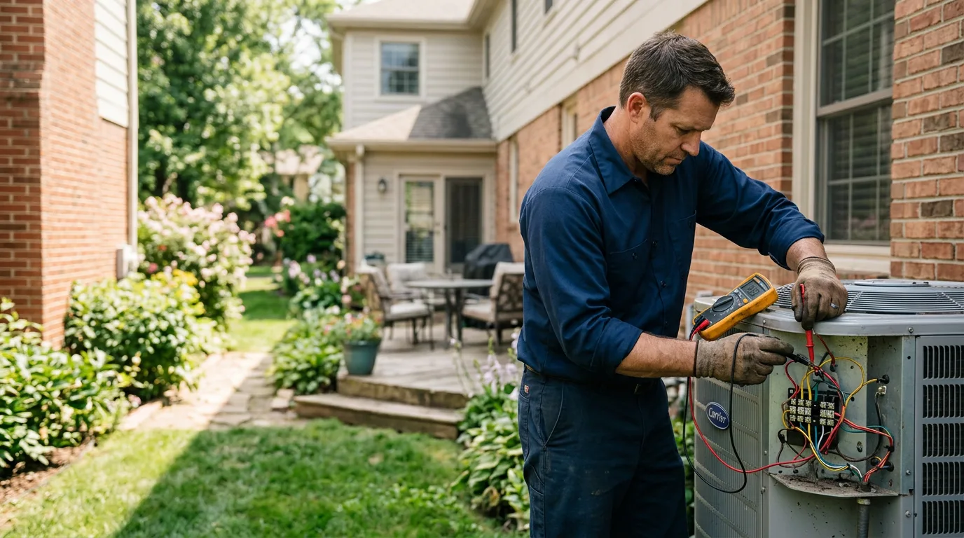 HVAC technician working near Auburn, IN